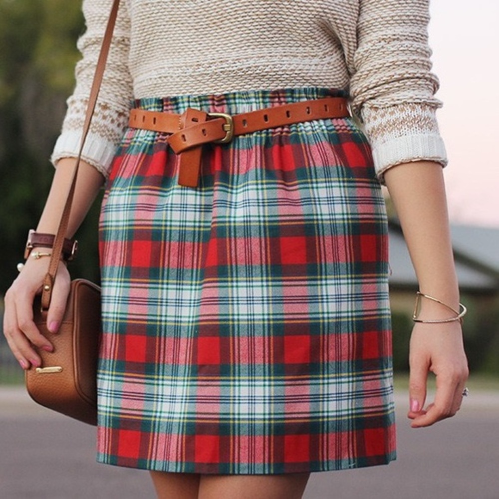 J.Crew Factory plaid skirt